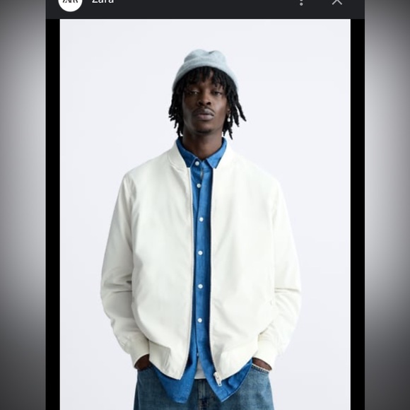 Zara Linen Bomber Jacket 90% cotton - Picture 7 of 7